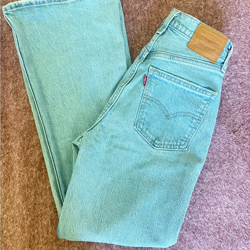 Levi's Sky Blue Flared Denim Jeans